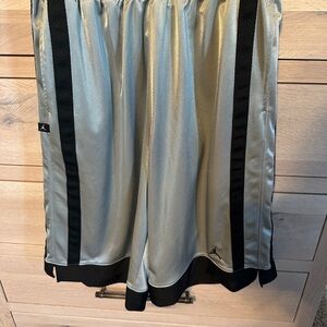 Jordan Silver and Black Athletic Shorts